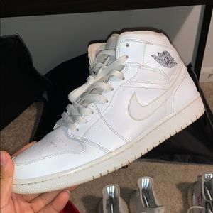 Triple White Jordan 1s Size 11 No Box